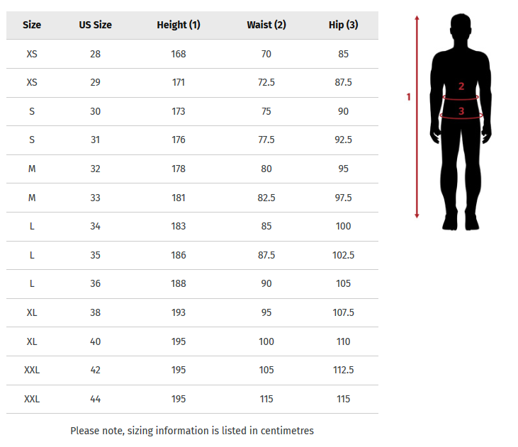 Rip Curls Mens Bottoms 0 Size Chart